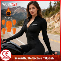 WOSAWE Women Motorcycle Jacket Body Armor CE Certified Autumn Winter Thermal Windproof Coat Downhill Motocross Riding Clothing