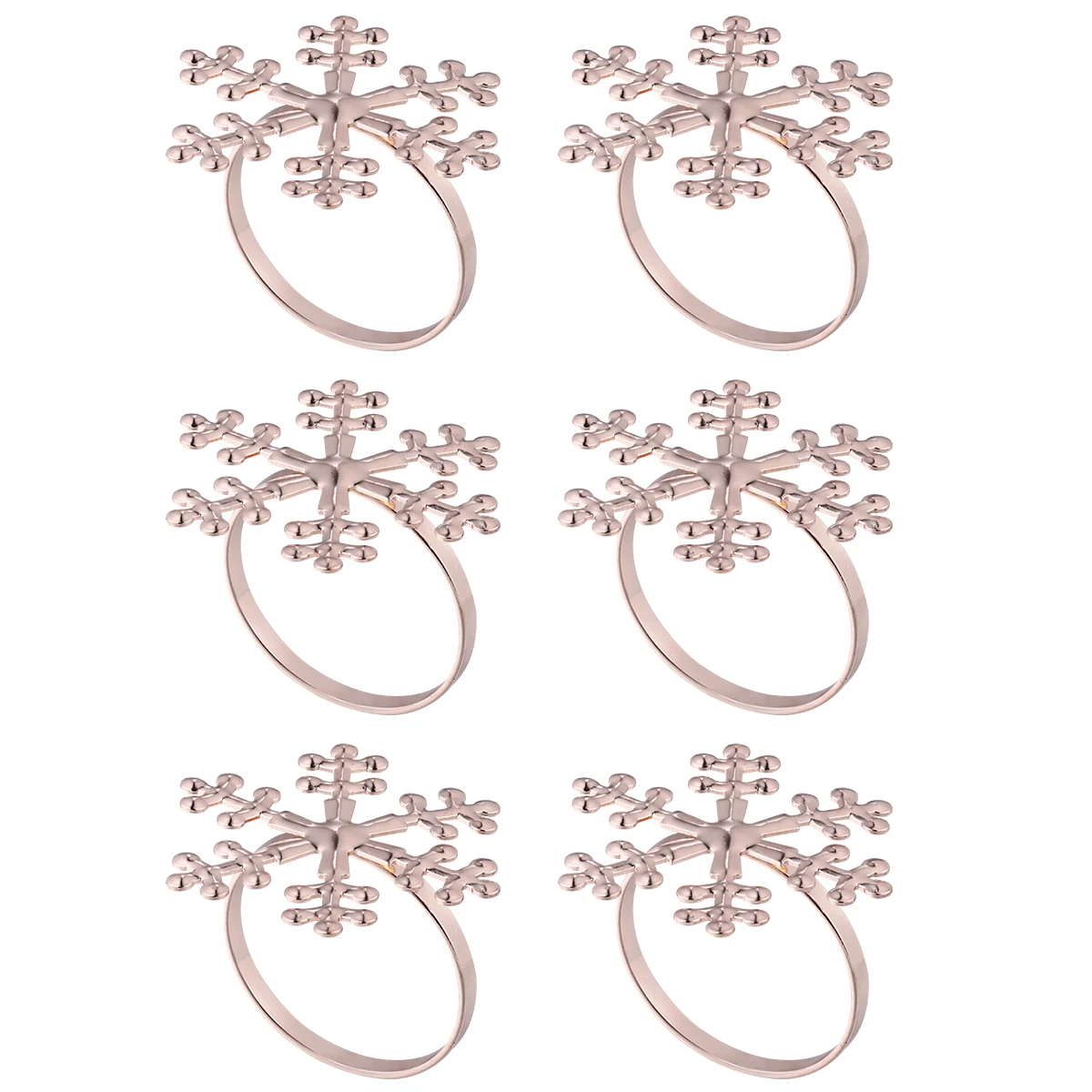 

6 Pcs Elegant Napkin Ring Wedding Buckle Dining Room Table Party Rings Dinner Holder
