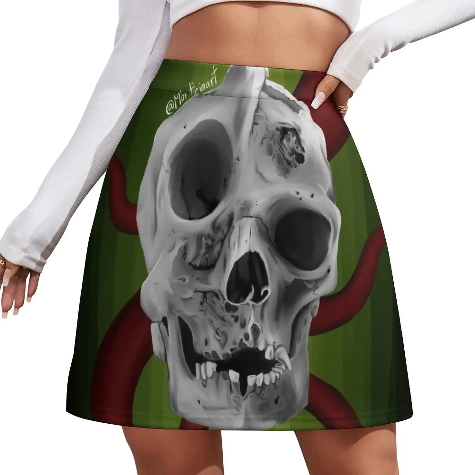 

Eldritch Skull Mini Skirt korean style skirt Woman skirt fairy grunge