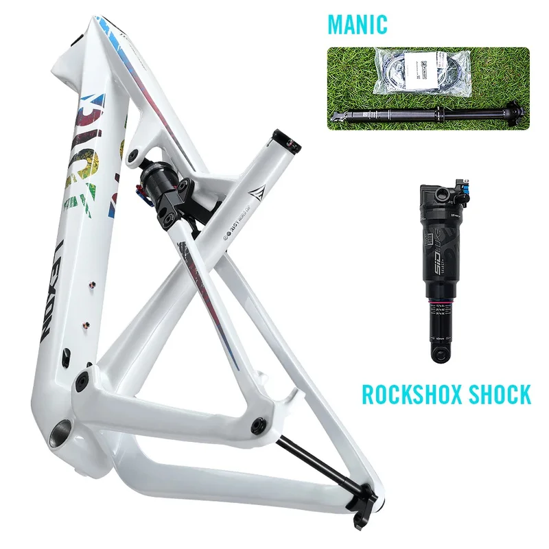 Quick Release2024 LEX Frame XC Carbon MTB Bike Full Suspension 29 Framesets XC Trunnion Rockshox Shock Parts