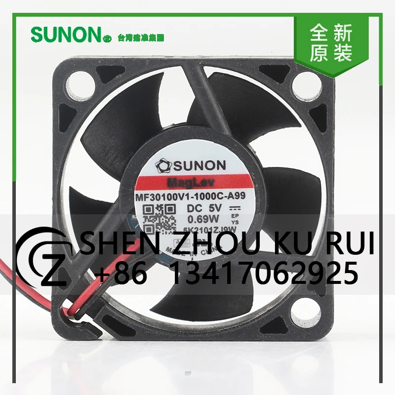 

Sunon 12 В 24 В 48 В постоянного тока 5 В 0,69 Вт AC EC 3010 30X30X10 мм 3 см микро бесшумный источник питания маглев двухпроводной вентилятор охлаждения MF30100V1-1000C-A99