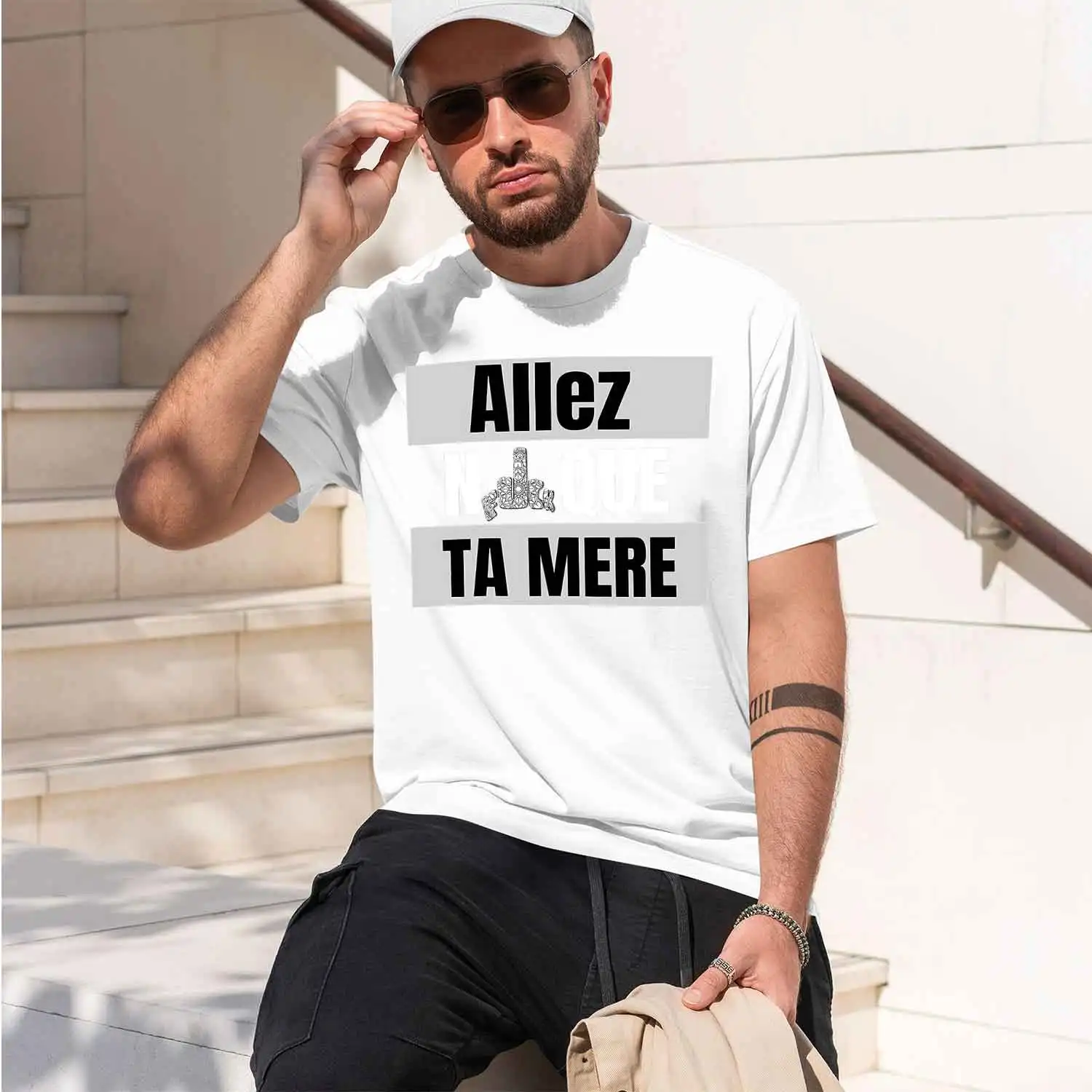 ALLEZ NQUE TA MERE 2026 New Model Men’s Short-sleeve crewneck T-Shirt Classic Casual Multiple Colors and Sizes for Daily Wear Al
