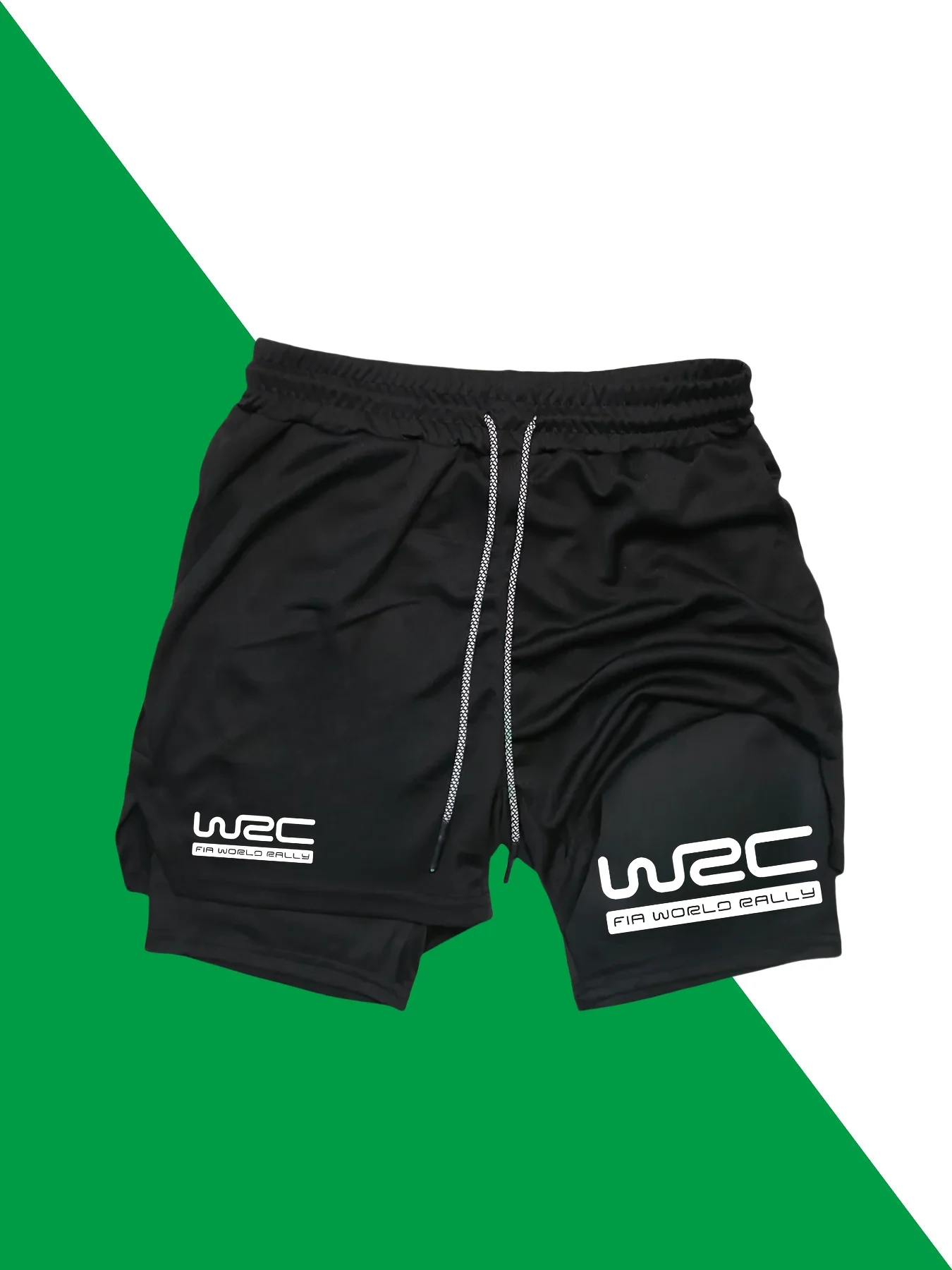 

Men'S 2-in-1 Quick-Dry Athletic Shorts - Breathable Print for Running Gym, and Sports Activities