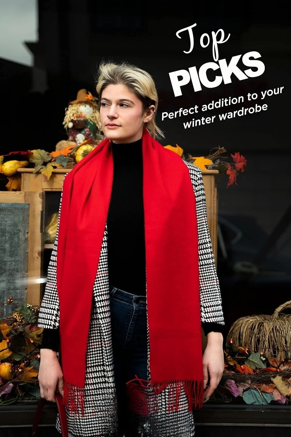 Sciarpa natalizia Sciarpa invernale Sciarpa in cashmere ultra morbido Regalo per le vacanze invernali per uomini e donne Regalo per Natale