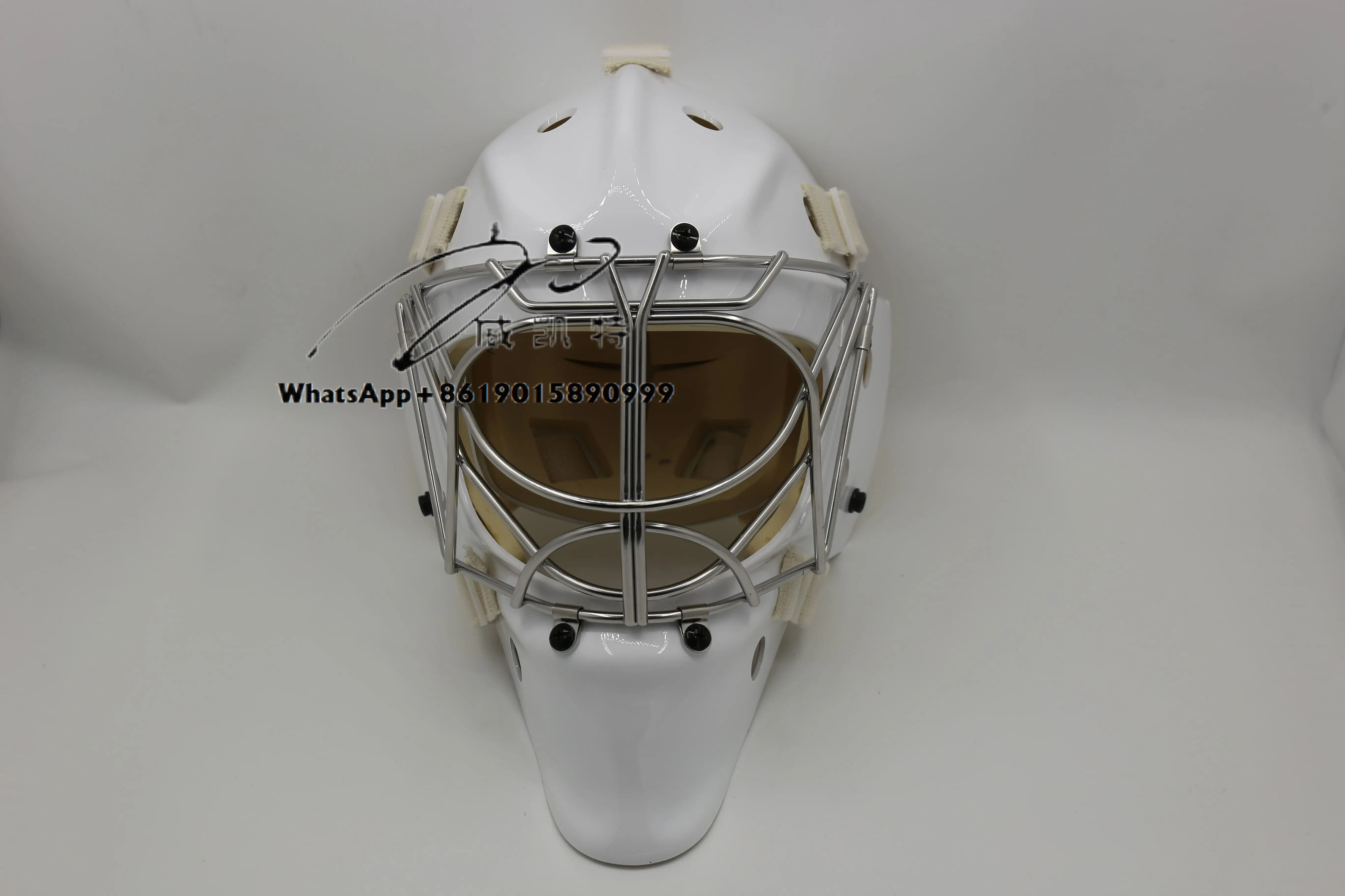 Exquisite Workmanship Full Face Shield  Hockey Goalie Helmet With Stainless Steel 304 Cage