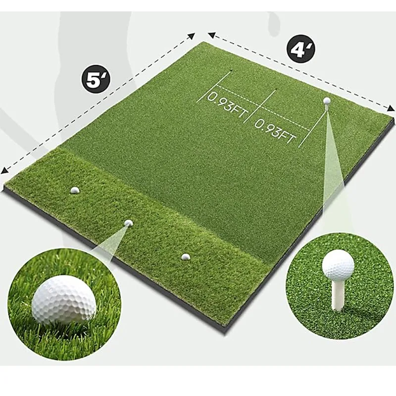 Outdoor swing practice, high elastic double grass golf strike mat