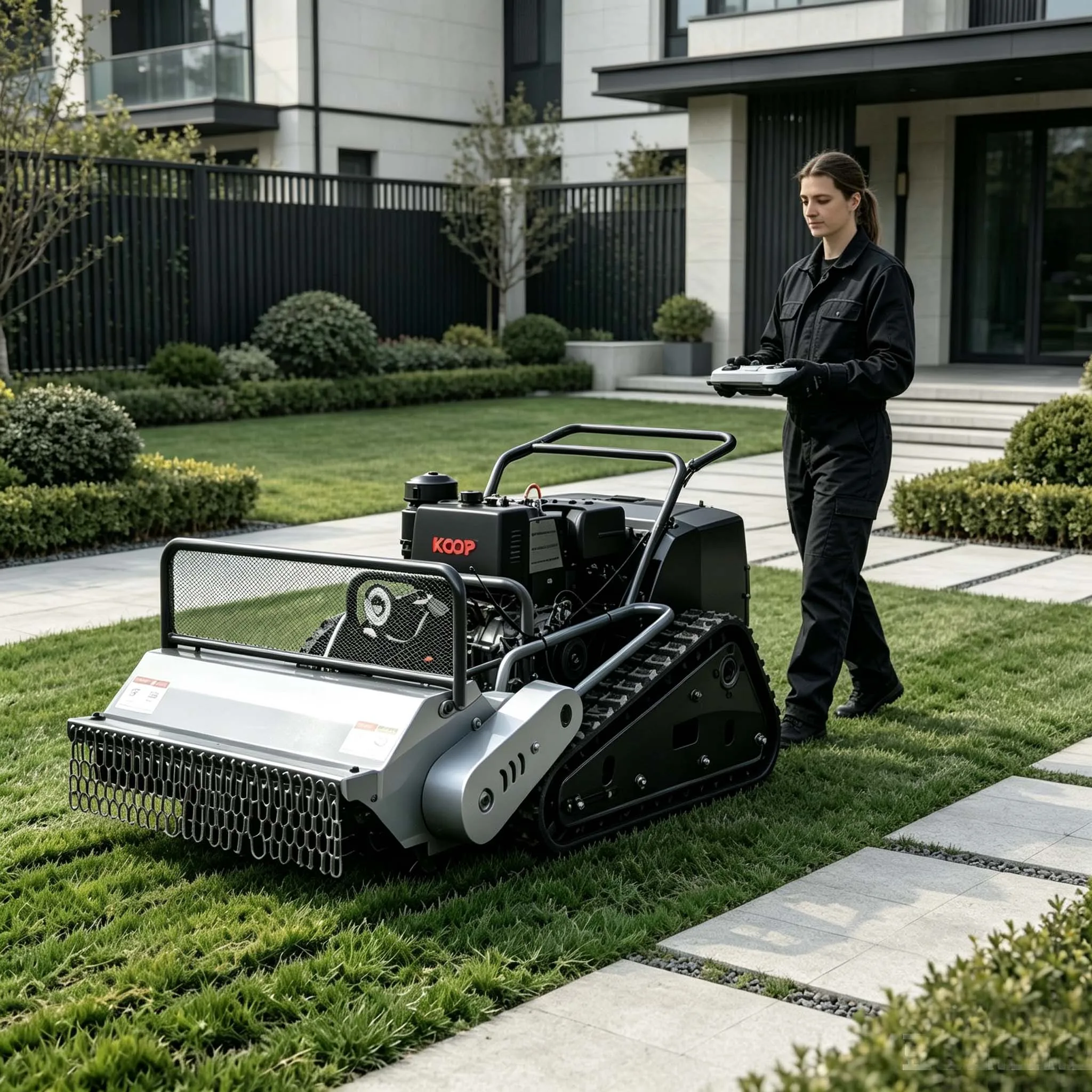 Waterproof Dustproof Core Components Labor‑saving Remote Control Lawn Mower For Farm Green Belt Trimming