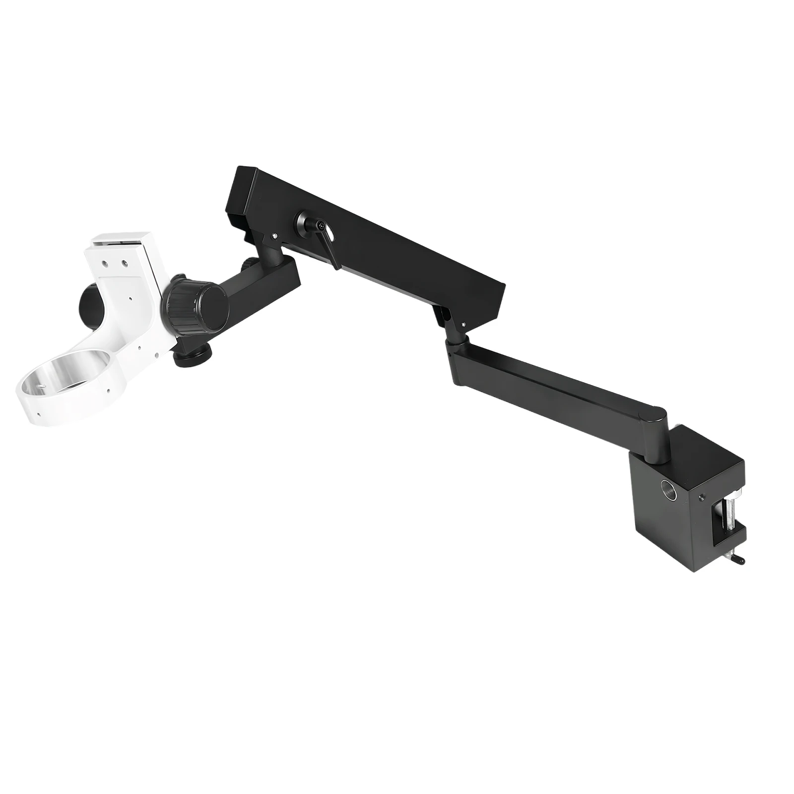 

Articulating Arm Pillar Clamp Bracket with Table Clip Metal Universal Telescopic Folding Bracket for Binocular Stereo Microscope
