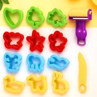 점토 모델링 도구 세트 다양한 색상 35-6Cm 커터 및 롤러 어린이를위한 DIY 공예 나비 모양 어린이