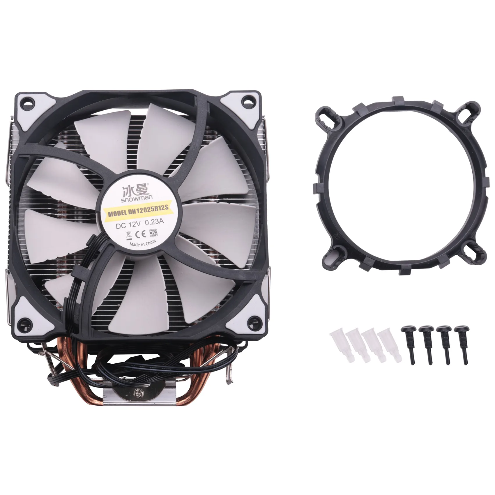 SNOWMAN CPU Cooler Master 5 أنابيب حرارية للاتصال المباشر، نظام تبريد برج التجميد، مروحة تبريد مزدوجة مع مراوح PWM 2