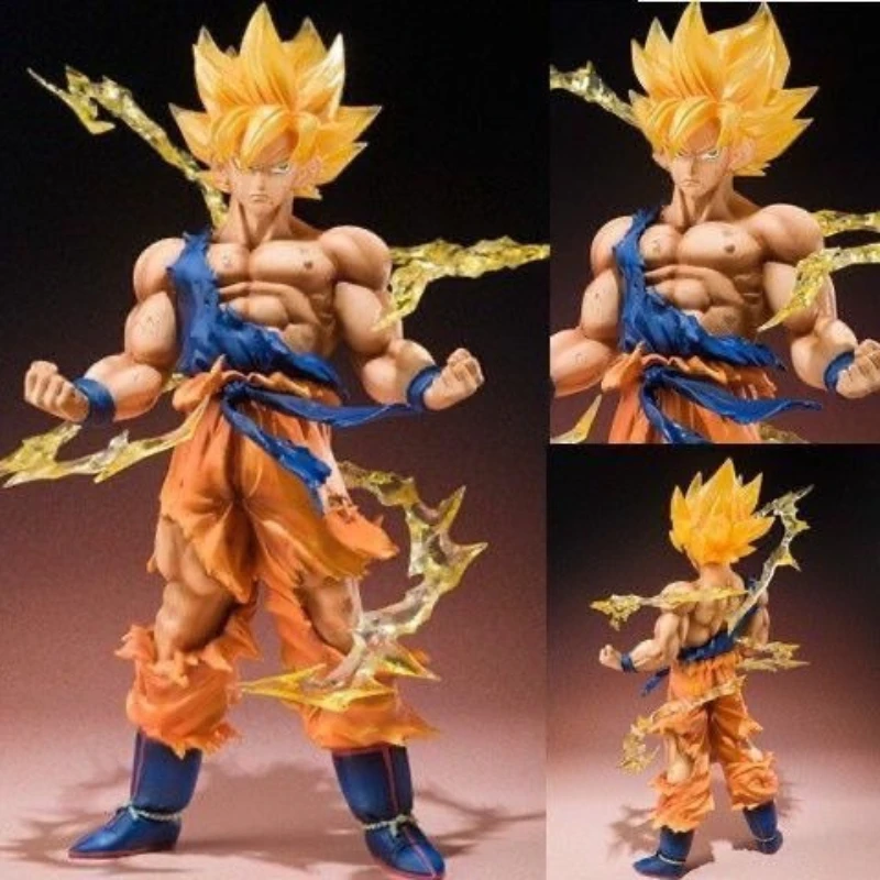 Dragon Ball Super Saiyan Cartoon Cute Figure Model Personality 2D Doll Toy Desktop Ornament Animation Peripheral Wholesale