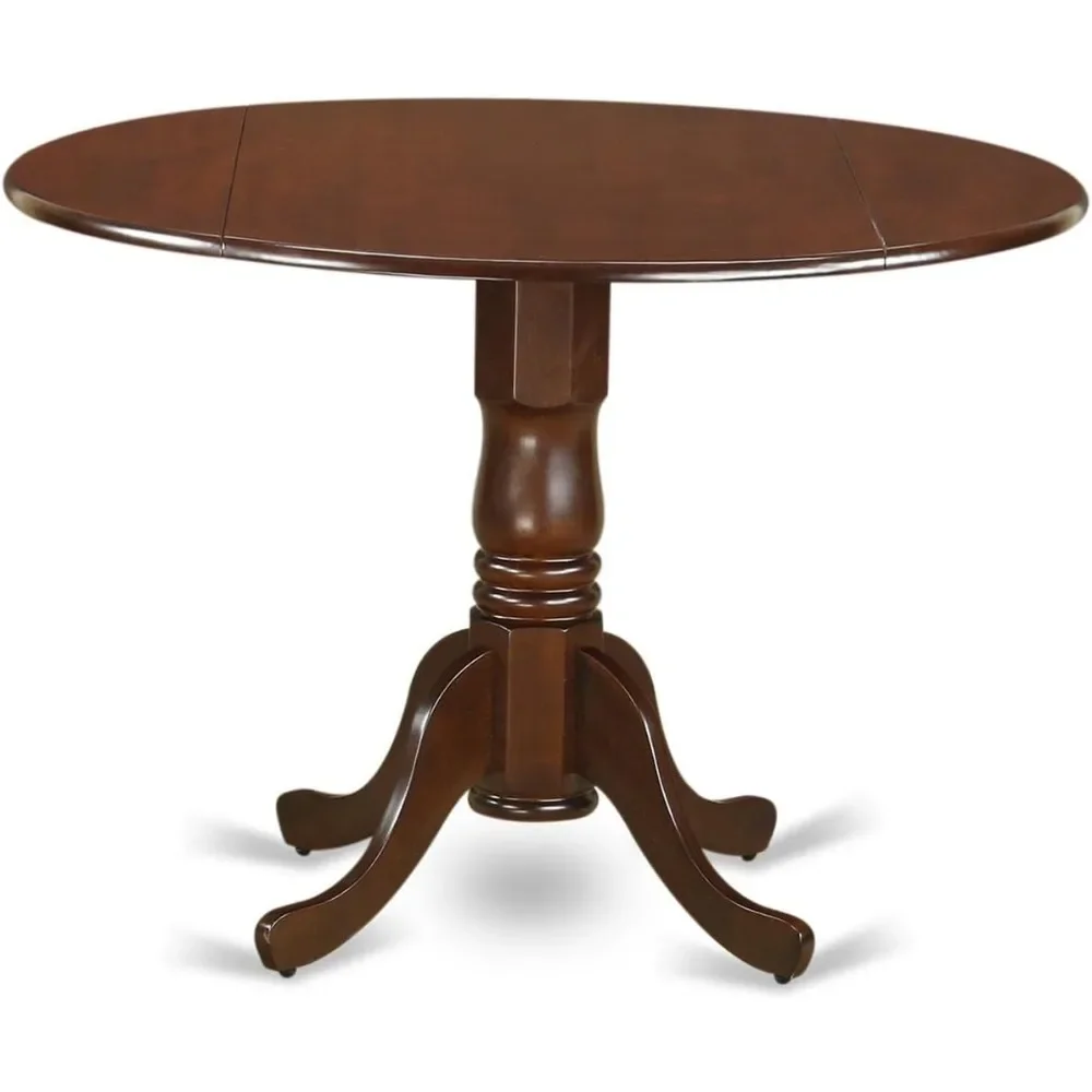 5-Piece Dining Table Set - 4 Dining Room Chairs with Wooden Seat - A Lovely Kitchen Table with Two 9-inch Drop Leaves