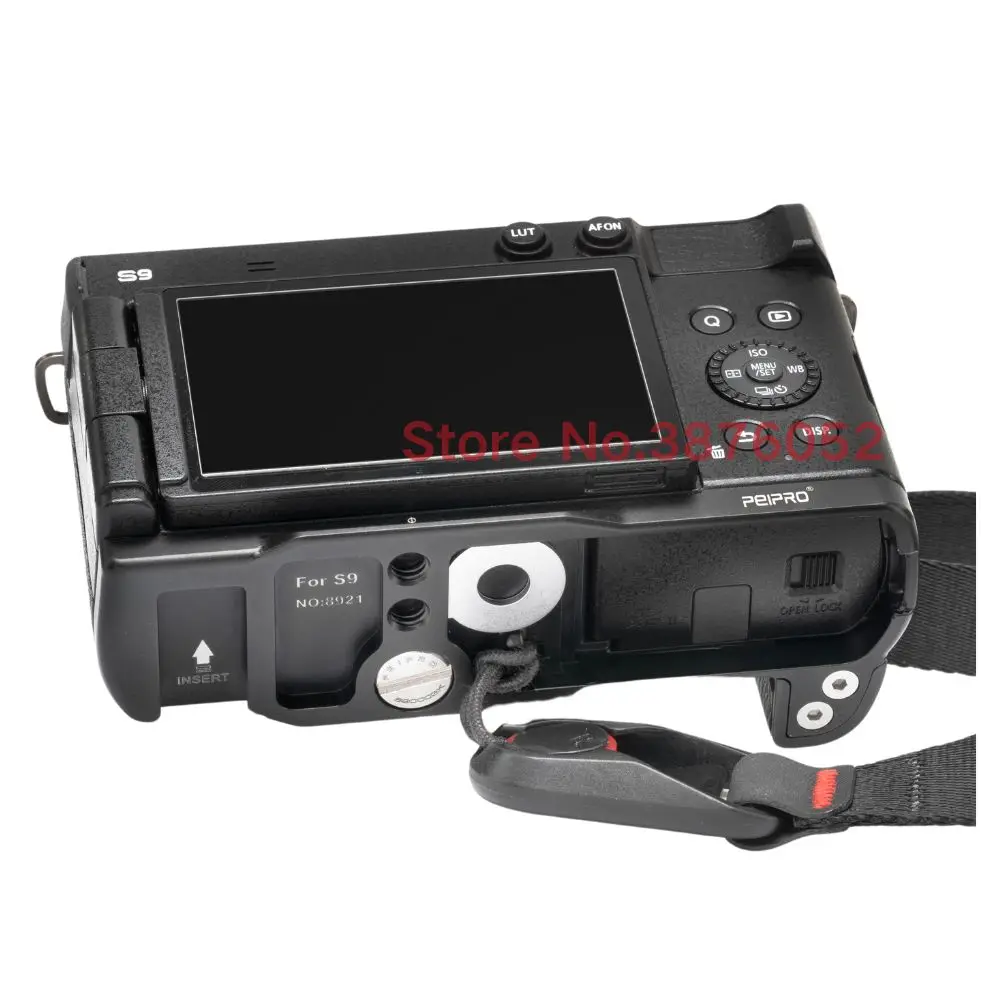 PEIPRO S9 سبائك الألومنيوم الإفراج السريع L لوحة حامل كاميرات مراقبة عالي الجودة قبضة اليد مع جلد البقر ملفوفة لكاميرات LUMIX S9 #4