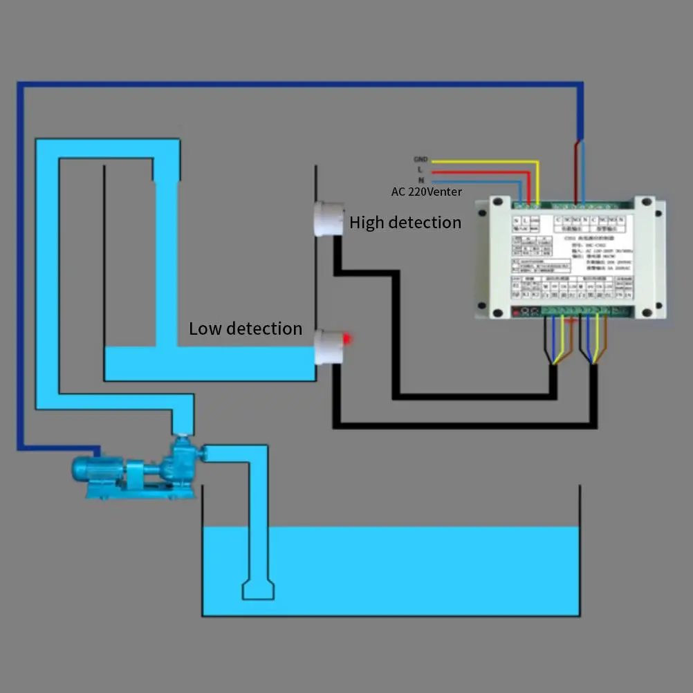 XKC C352 2P Non-contact Level Controller Water Level Sensor Level Sensor Automatic Water Replenishment Water Tank Sensor