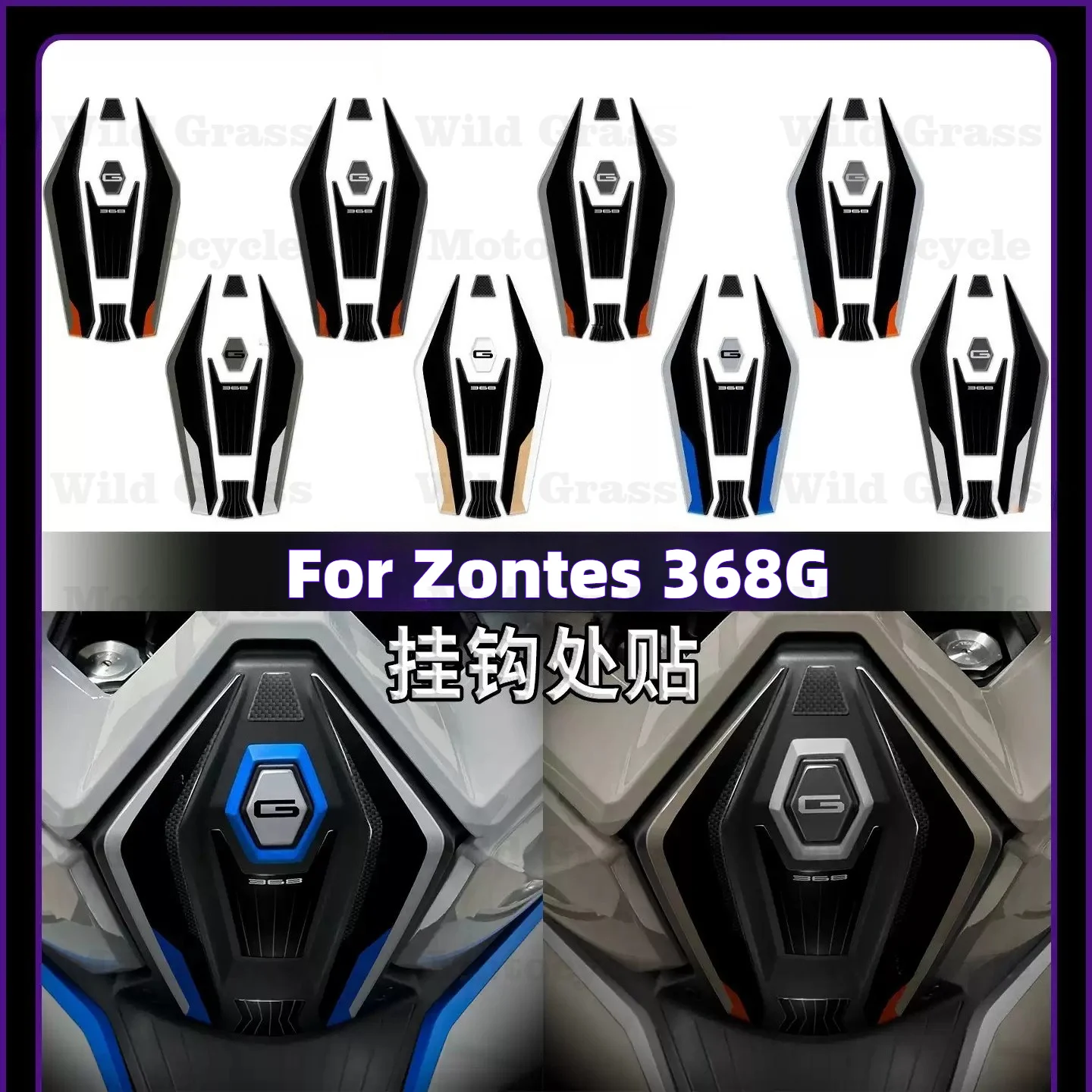 New 368G 2026 Accessories Decals For Zontes 368G 2024 2025 Shield Protection 3D Sticker