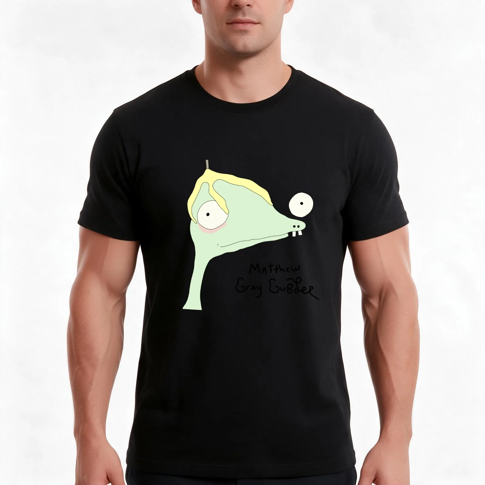 Rumple Butter Cup Doodle T-Shirt, Summer Casual Cotton Tee, Oversized Streetwear Tops, Vintage Graphic Print, Unisex Men Women