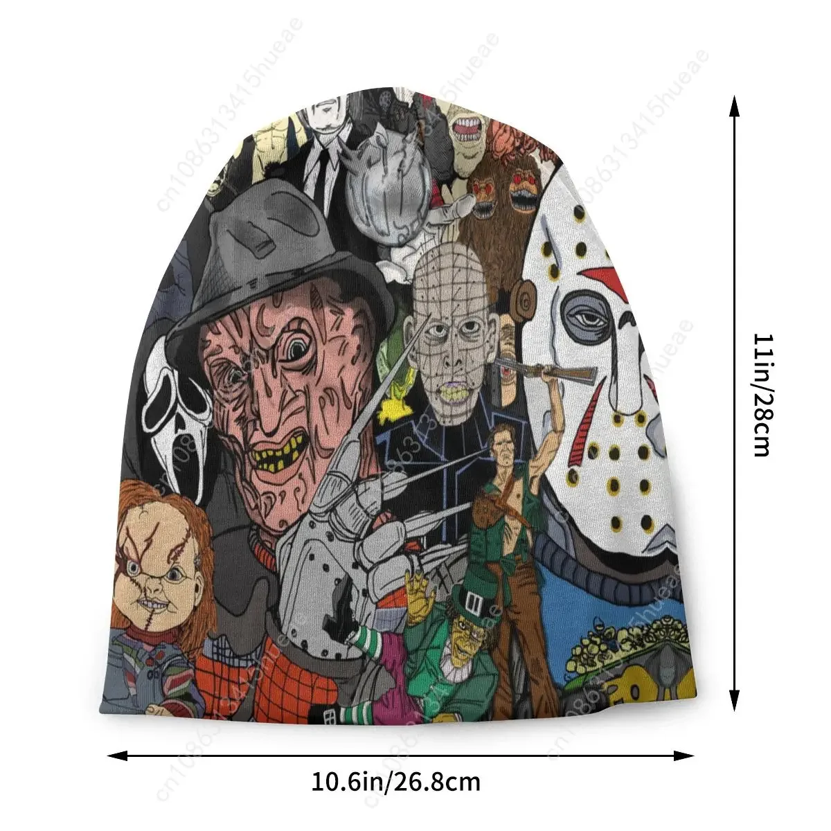 Horror Movies Collage Child's Play Beanies Caps For Men Women Winter Warm Knitted Hat Adult Vintage Scary Film Bonnet Hats