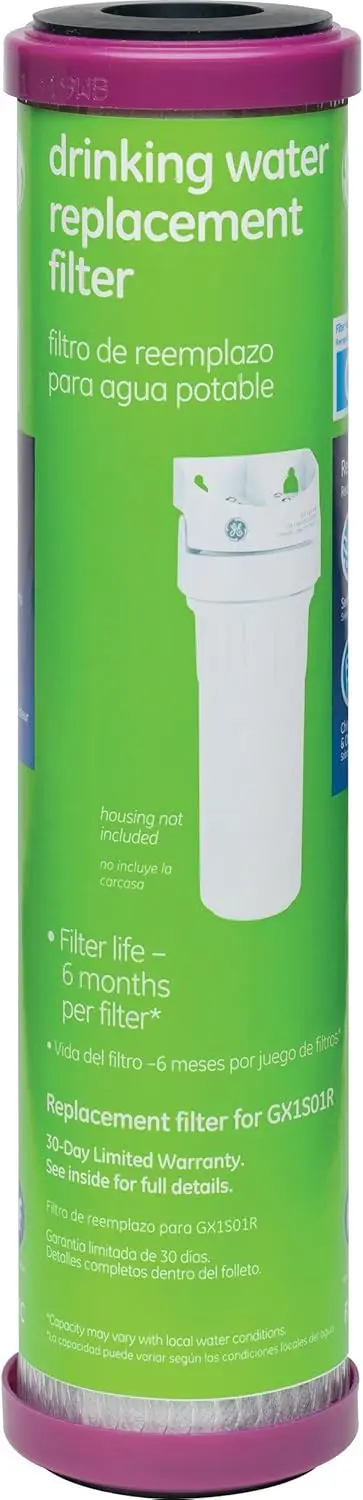 

Replacement Water Filter for Under Sink System, Reduces Chlorine & Sediment, 6-Month Life