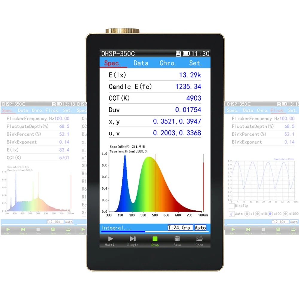 

OHSP350 Basic model Lux CCT CRI Meter Spectrometer with PC Software