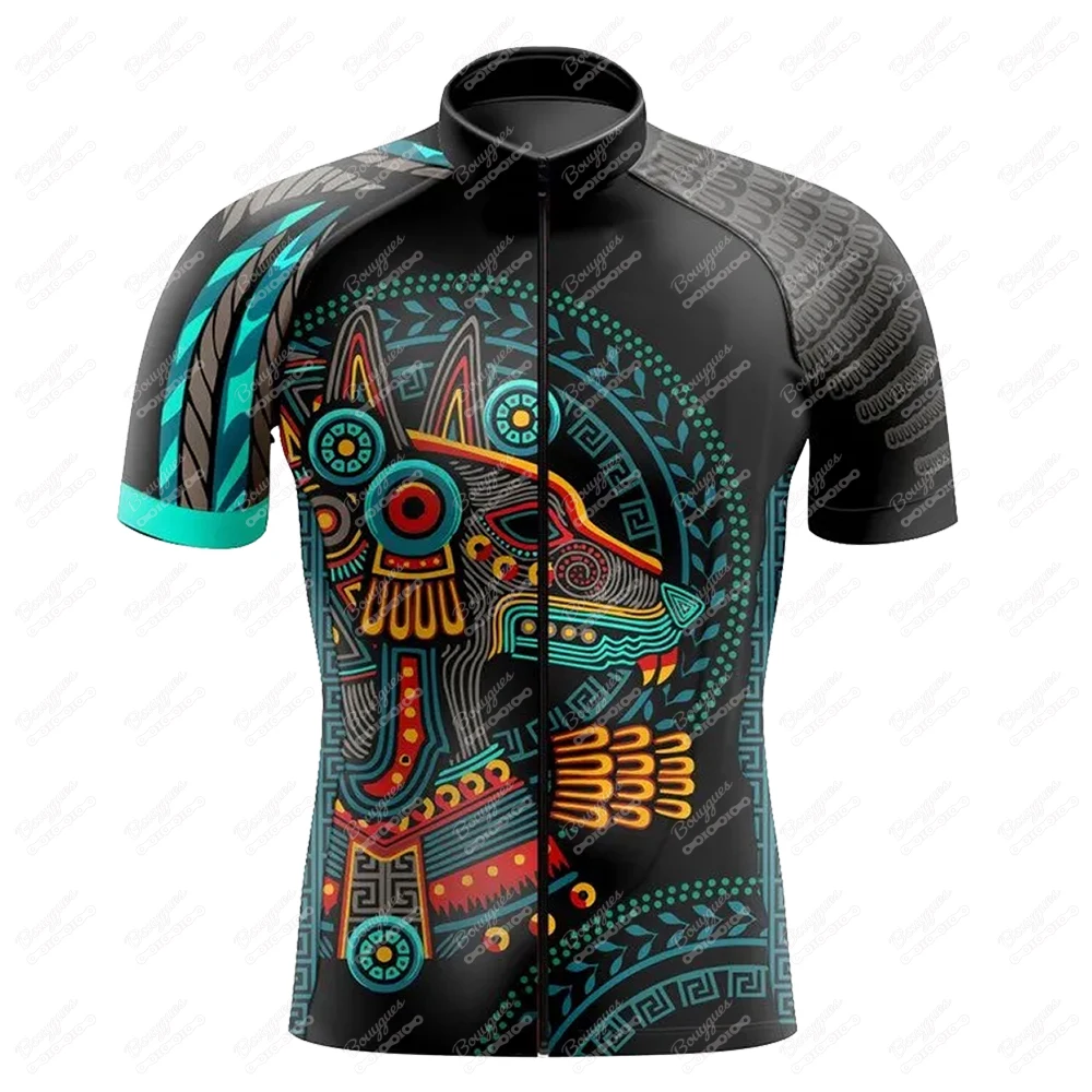 Mexico New Styles Summer Cycling Jersey For Men Short Sleeve Reflective MTB Maillot Downhill Pro Team Mountain Bicycle Clothing