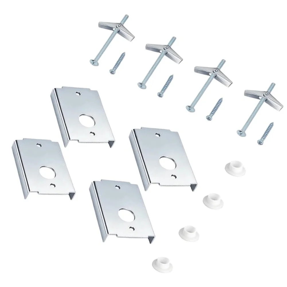 Bifold Door Repair Kit N7For 192 for For 1 3/8 inch Wooden Bi-fold Doors 4 pcs Brackets with Expansion and Standard Fasteners