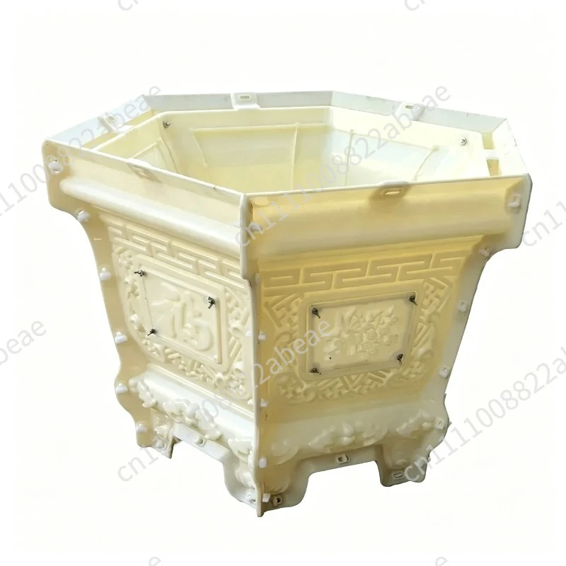European Hexagonal Cement Flowerpot Mold Garden Balcony Bonsai Pot Template Concrete Cast-in-place DIY Plastic Flower Pot Mold