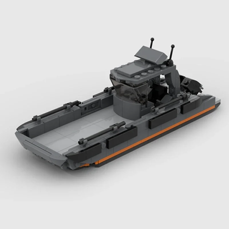 Military Boat Model Building Bricks, MOC, Landing Craft, Tecnologia Blocos Modulares, Brinquedo de Natal, DIY Assembly Sets, OXpro AL8, Presente