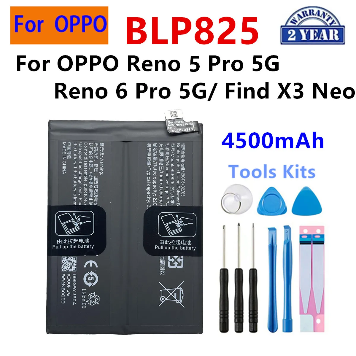BLP855 BLP905 BLP825 BLP863 Battery For OPPO OnePlus Reno 5 6 7 Pro 5G Reno 8 5G OPPO Find X5 Lite X5 Neo Phone Batteries