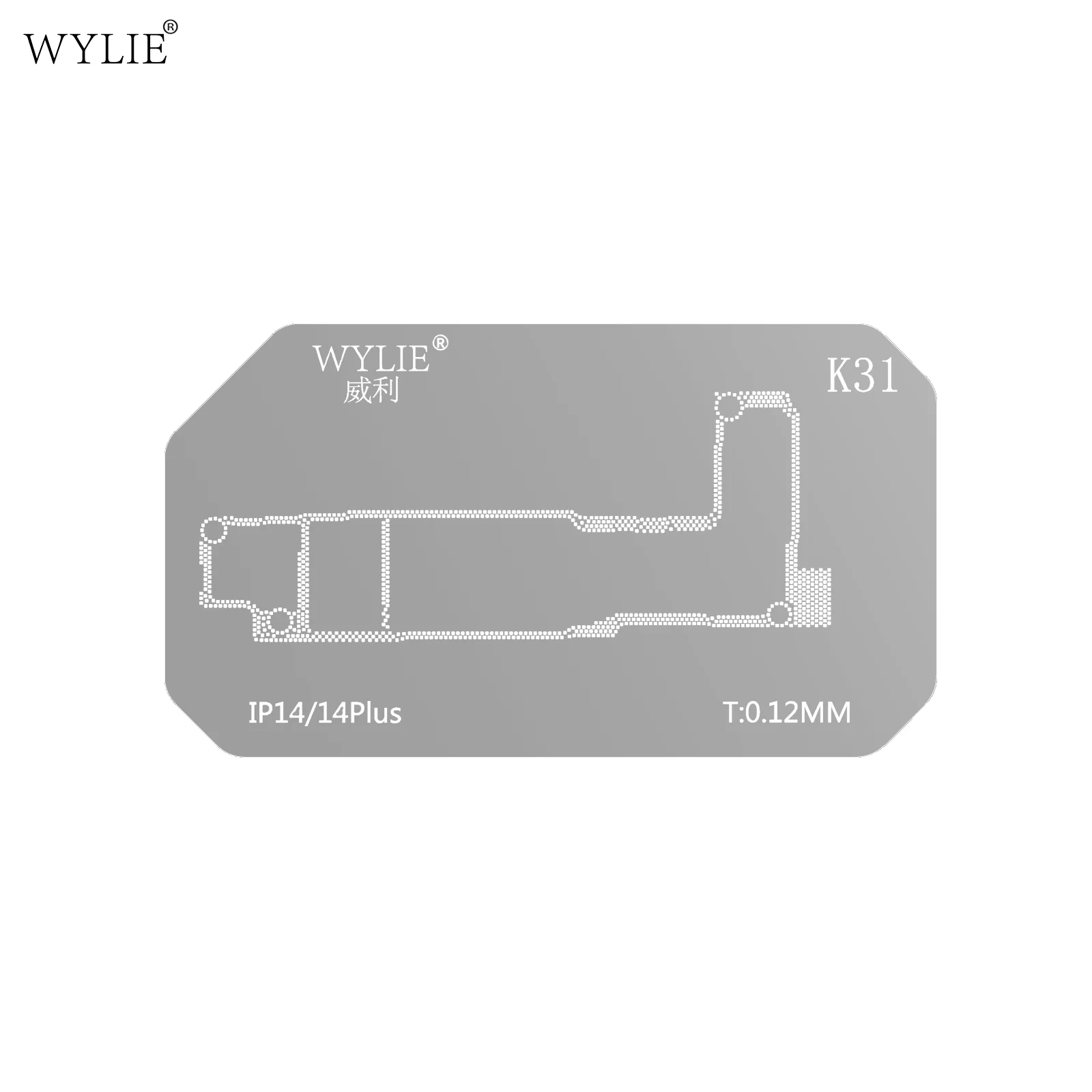 WYLIE K31 For iPhone X-16PM Motherboard Middle Frame BGA Reballing Stencil Rework Platform Middle Layer Repair Soldering Kits