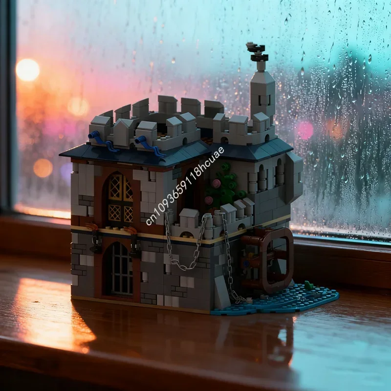 717 piezas MOC Molino de Agua Creator 3 1ed, Bloques de Construcción, Regalos para Festivales, Juguetes Creativos DIY para Ensamblar, Idea Educativa