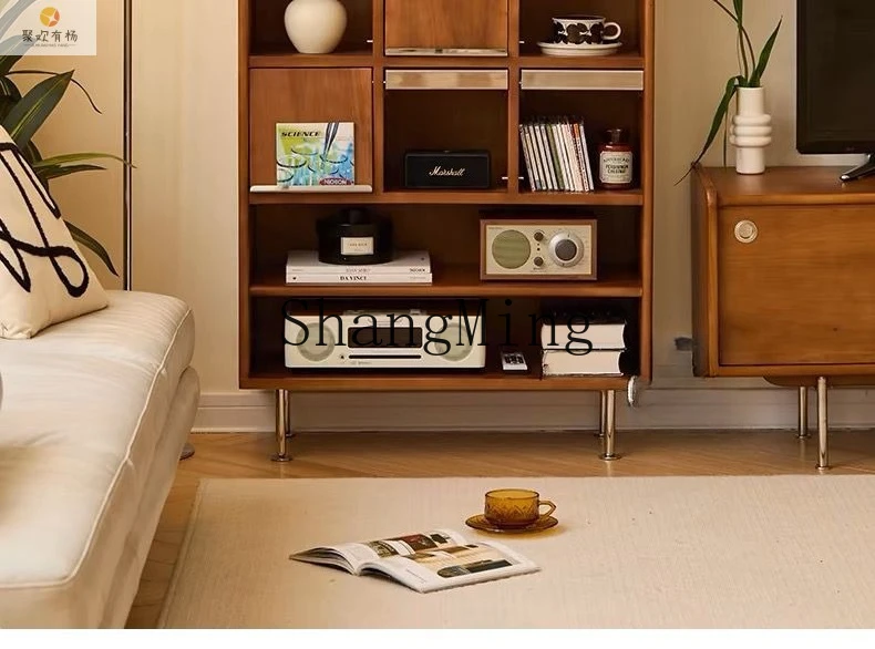 ZYY medieval living room display cabinet solid wood magazine storage cabinet medieval newspaper bedroom locker