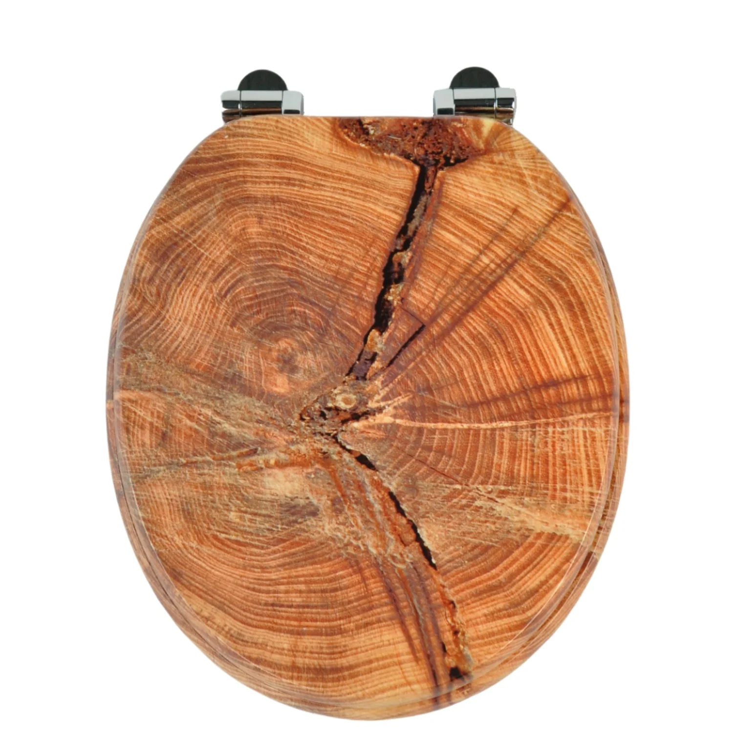 SAINOS WC-Sitz mit Soft-Close-Funktion, WC-Sitz aus Holz, universeller Toilettensitz, langlebiger, stabiler MDF-Toilettensitz, belastbar bis 190 kg, einfache Installation, Zinklegierungsscharnier, antibakteriell und leicht zu reinigen – Detail 21