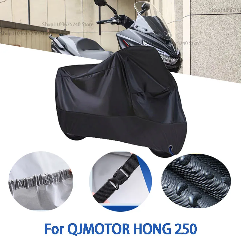 

Motorcycle Full Covers For QJMOTOR HONG 250 Car Outdoors Sun Protection Dust No Ear Thickened Oxford Clothcover Accessories
