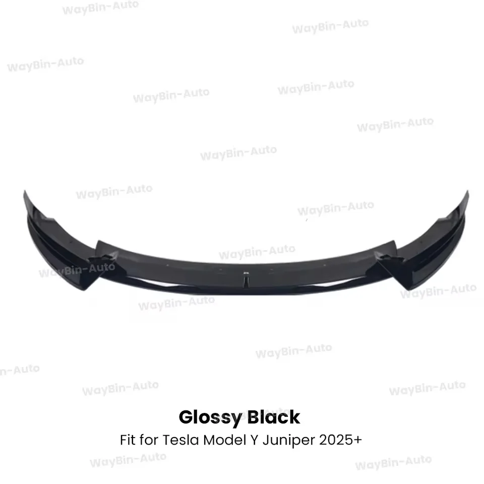 AD Lip Spoiler Voor 2025 + Tesla Model Y Juniper Bumper Lip Front Guard Trim ABS Zwart Carbon CD Body kit auto Accessorie