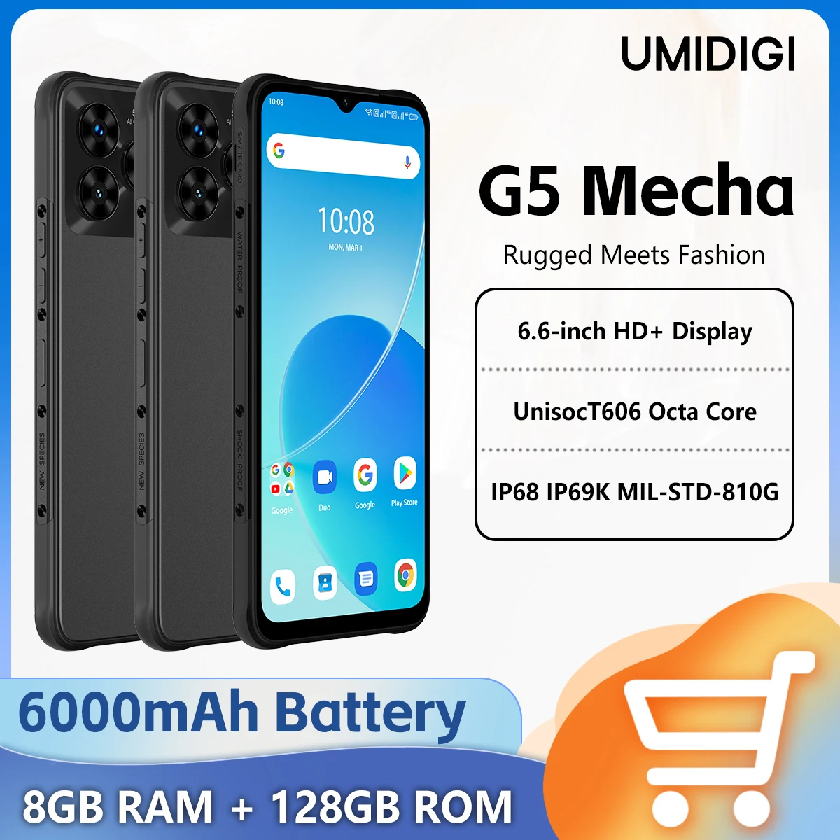 UMIDIGI G5 Mecha Smartphone Android 13 6.6