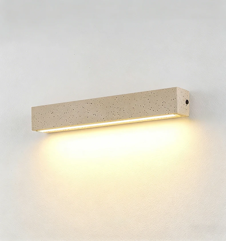 Cuboid Real Stone Wall Lamp House Marble Indoor