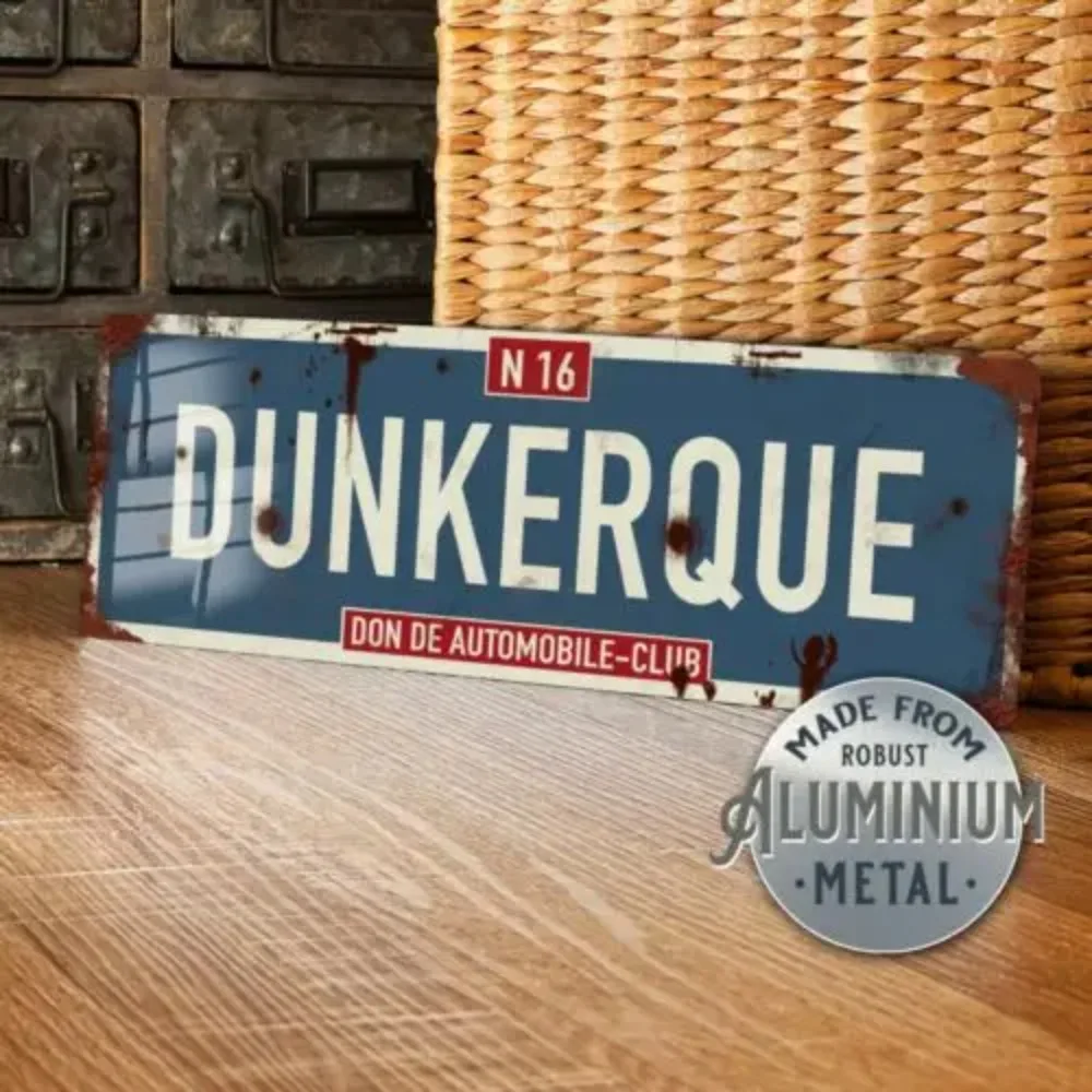 1pWW2DunkirkMetalSign 1 قطعة لوحة لافتة معدنية من الحرب العالمية Dunkirk - موضوع WW2 العسكري المتحالف، ديكور جدران 100 × 305 مم #1