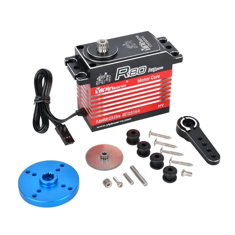 FyOriginal GX Yipin 80KG Metal HV High Torque Brushed Waterproof Core Motor Servo's voor 1/5 1/6 Model Auto Accessoires KRATON SCX6