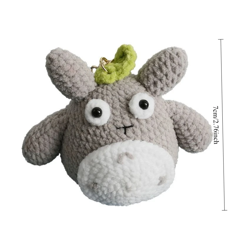 My Neighbor Totoro New Hand Crochet Knit Anime Keychain Handwoven Cartoon Bag Charm Key Anime Peripheral Hanging Decor Fan Gift view 5