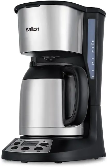 FC1667TH Cafetière Jumbo Java, 14"x8"x10.9", Accents en acier inoxydable, noir