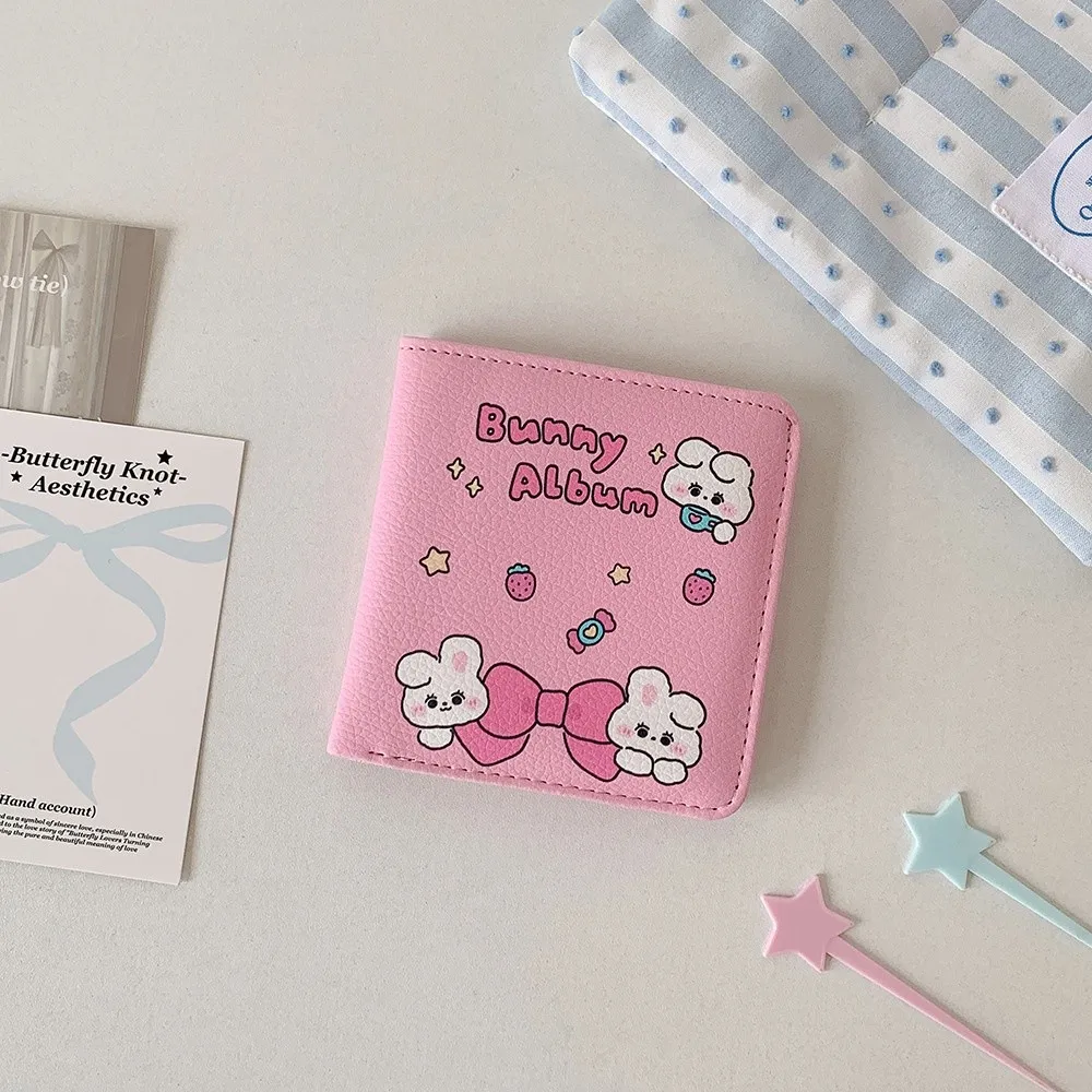 

Picture Korean Photocard Holder Bunny Bear Dog Card Protective Case PU Cartoon Card Bag English Letter Wallet