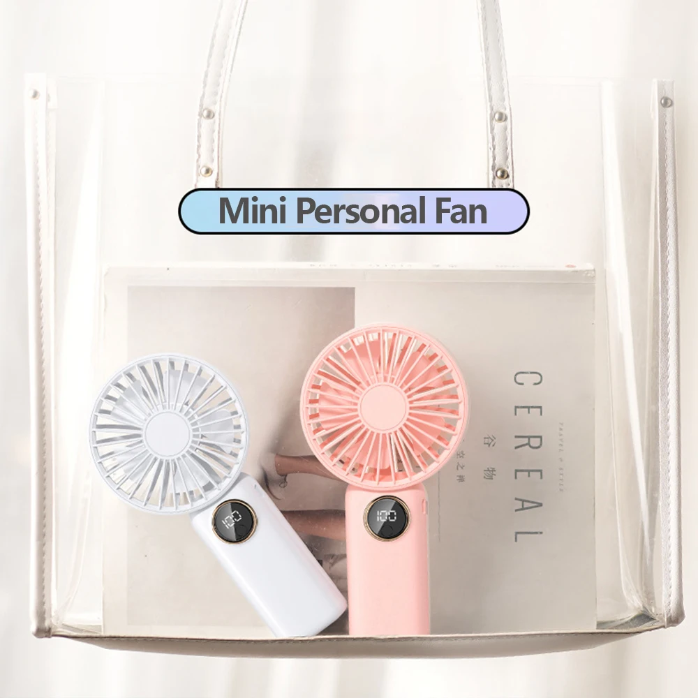 IRALAN Portable Fan USB rechargeable handheld mini electric fan can be used as a small fan for a desktop mobile phone holder