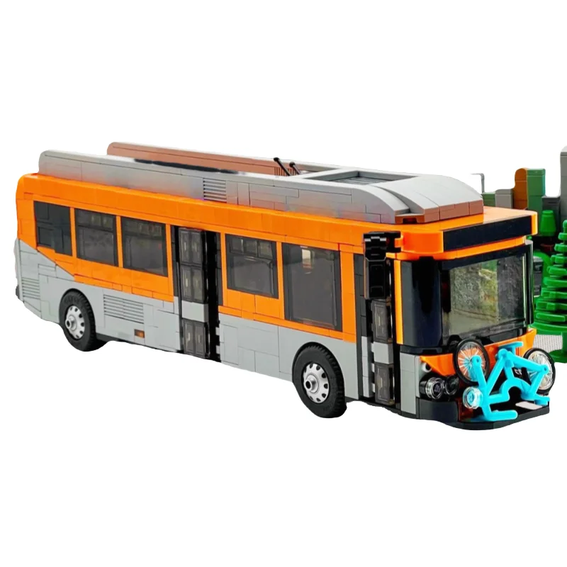 

Custom MOC Construction Blocks Kit - 801 Piece West Coast City Bus Replica - Educational DIY Toy Set - Ideal Creative Birthday G