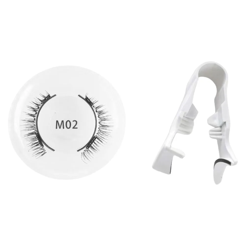 Magnetic Magnetic False Eyelashes DIY Glue Free Magnetic Eyelashes with Clip Reusable Individual False Eyelash Clusters Female