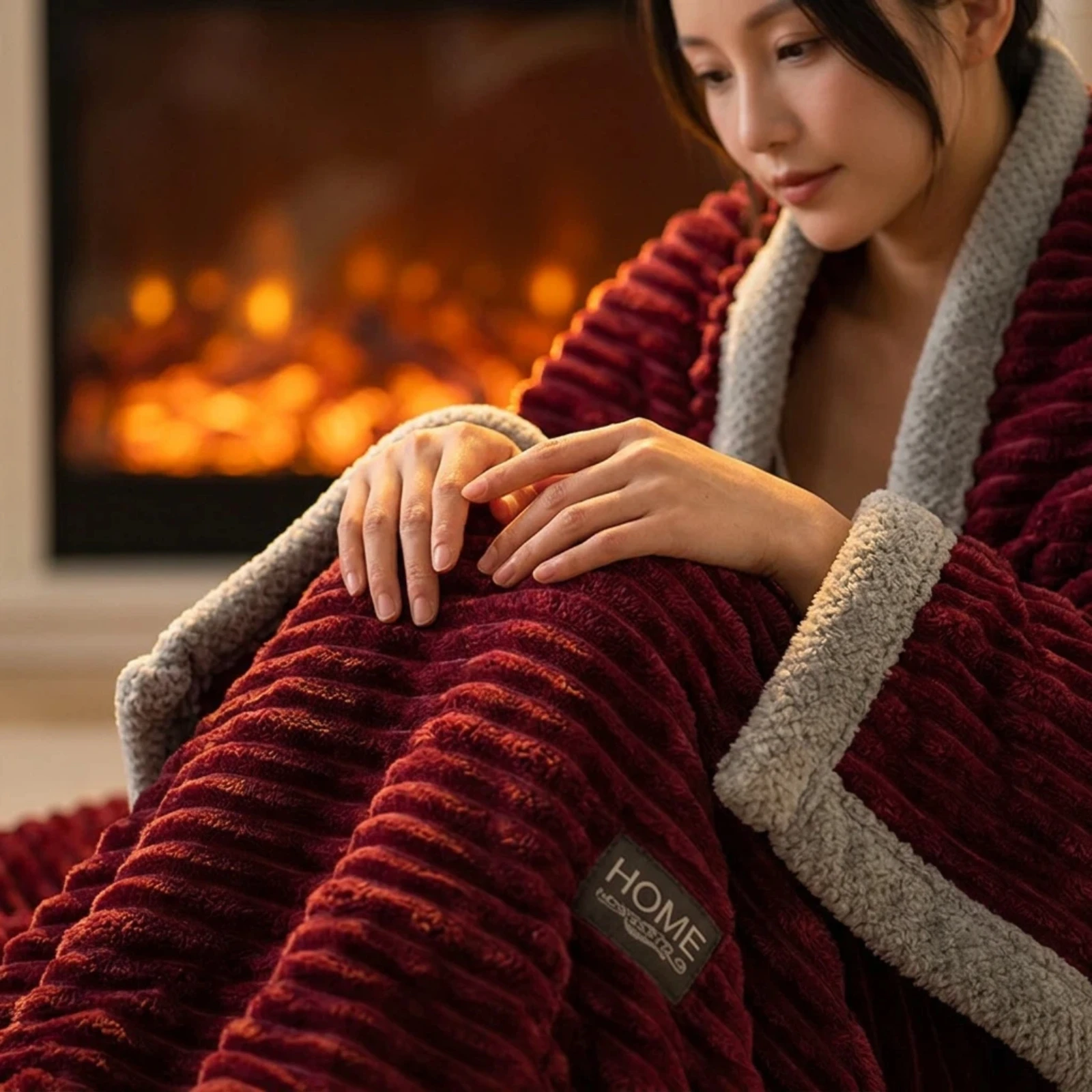 Soft Velvet Half Plush Throw Blanket  Cozy Short Fuzzy Fleece  Warm Lightweight for Living Room Sofa