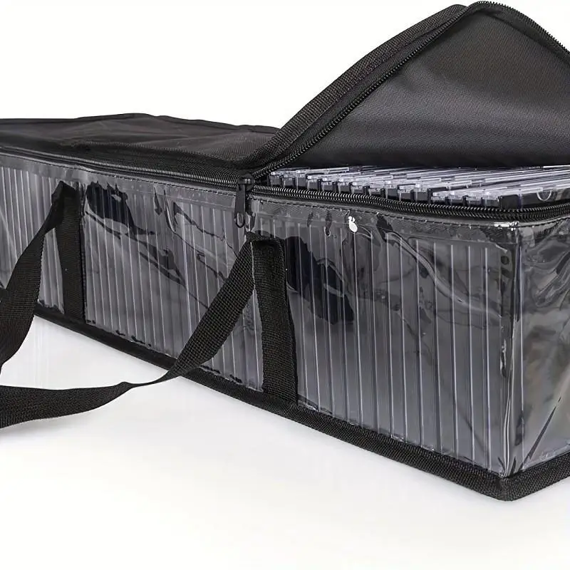 .Hot Sale-Transparent Non Woven Storage Bag Multifunctional Organizer For DVD Comic Book Collection Office Daily Use Gift view 3