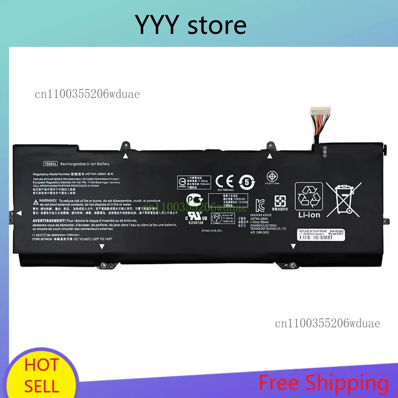 

New Original YB06XL 11.55V 84.08Wh Laptop Battery for HP Spectre X360 15-CH 2018 928372 -855 HSTNN-DB8H YBO6XL