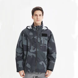 Winter Spring Camping Rain Jacket Waterproof Keep Warm Fishing Hunting Clothes Quick Dry Skin Windbreaker With Hood Men Jacket