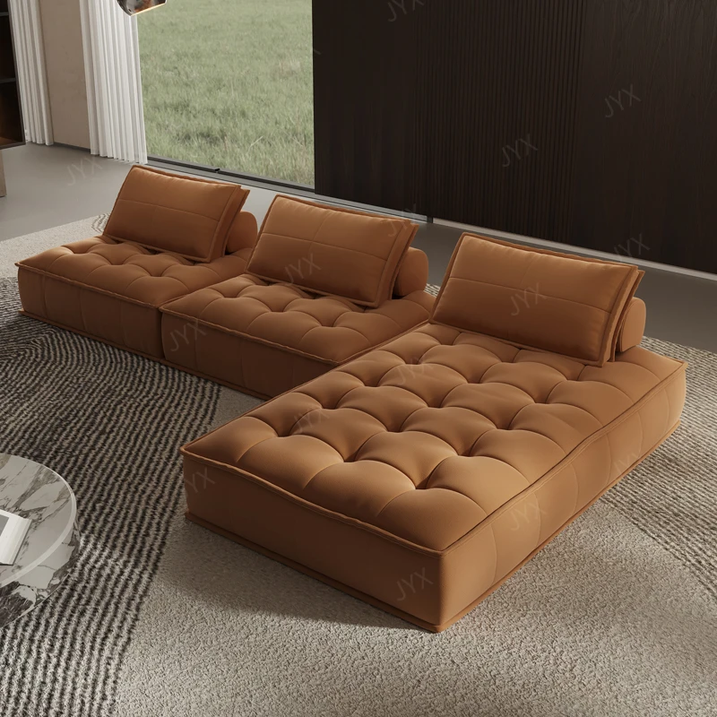 

Genuine Leather Sofa Luxury European Lounge Modern Elegant Sofas Living Room Modular Sofa Sala De Estar De Luxo Room Decor