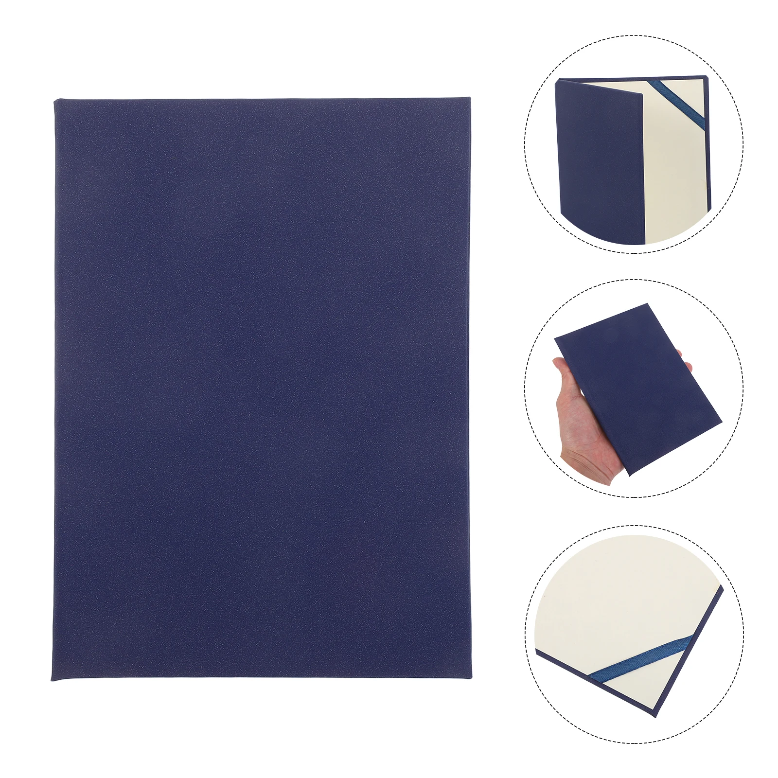 

Blue A5 Blank Certificate Holders Solid Color Diploma Cover Paper Award Folders Bulk for Graduation Ceremonies